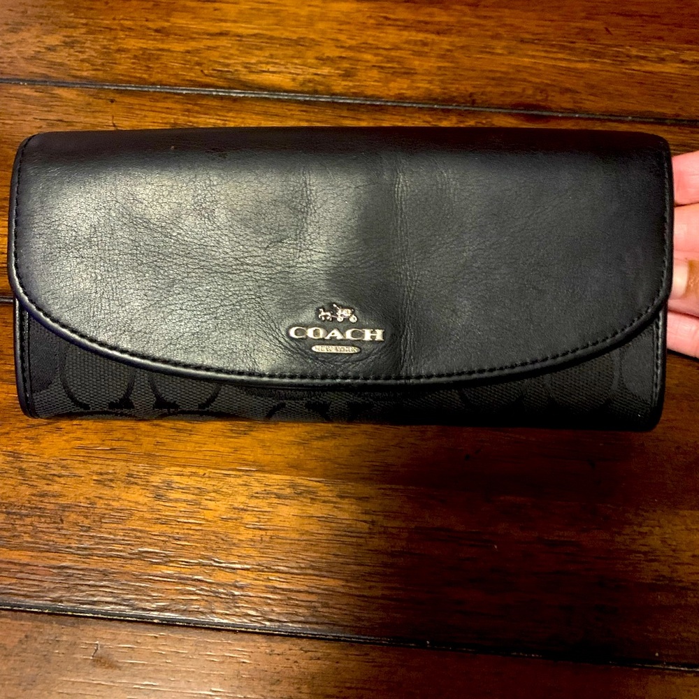 COACH signature wallet, Black